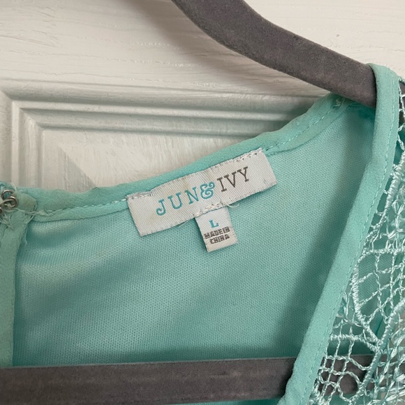 Mint Green Sparkly Semi Formal Dress - Picture 4 of 7